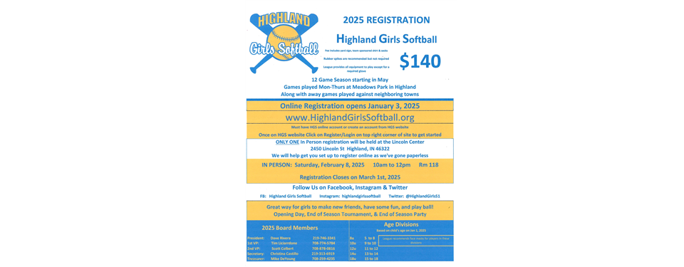 Registration Opens January 3, 2025